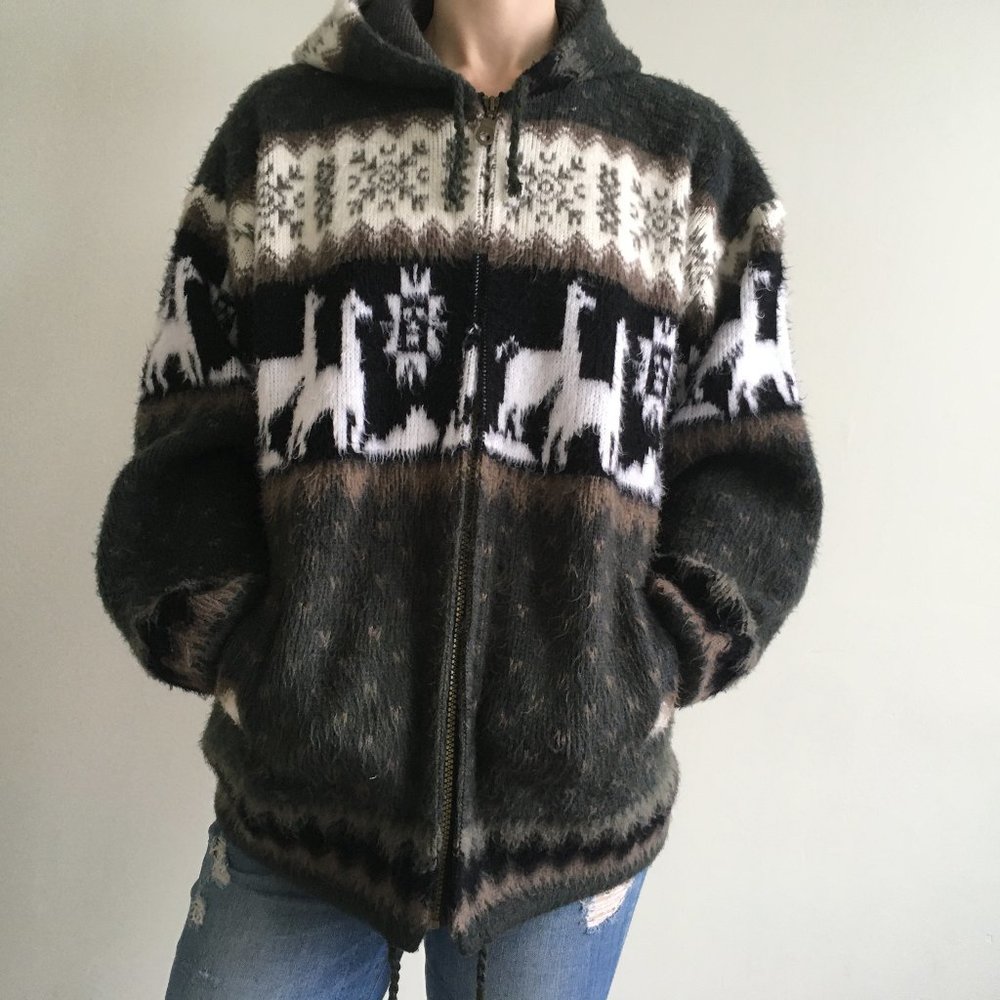 Alpaca Hoodie Sweater